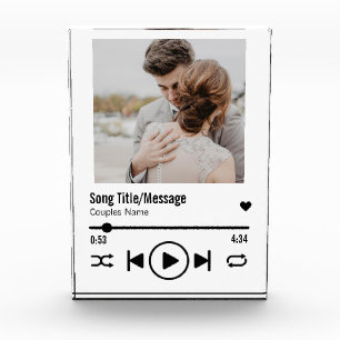 Personalized Newlywed Photo Song Playlist Block