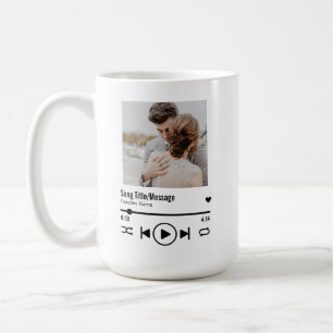 Personalized Newlywed Photo Song Playlist Coffee Mug