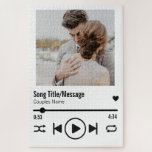 Personalized Newlywed Photo Song Playlist Jigsaw Puzzle<br><div class="desc">This personalized song playlist design can be customized with your own music of choice or personalized message,  as well as the couple's name by clicking on the "personalize this template" button. You can also replace the image with your own image or picture.</div>