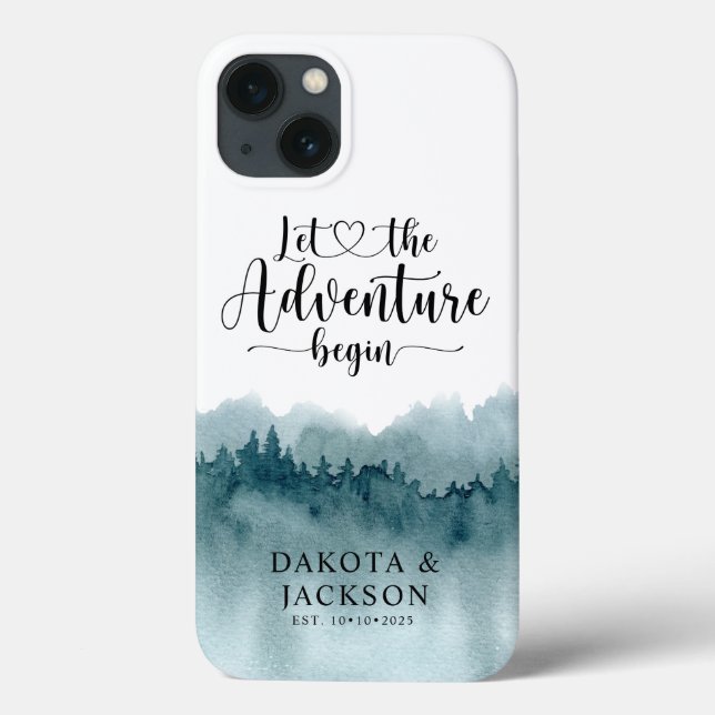 Personalized Newlyweds Forest Adventure  Case-Mate iPhone Case (Back)
