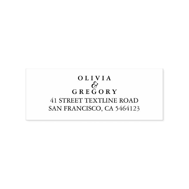 Personalized Newlyweds Names and Home Address Rubber Stamp (Imprint)