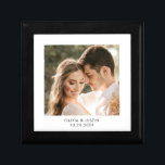 Personalized Newlyweds Photo Wood Keepsake Box<br><div class="desc">A personalized wedding photo wood lacquered keepsake box. Replace this photo with your own favorite wedding photo.</div>