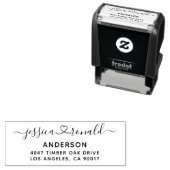 Personalized Newlyweds Pre Inked Address Stamp | Zazzle