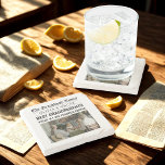 Personalized Newspaper | Best Grandparents Stone Coaster<br><div class="desc">Bring love and laughter to their coffee table with this personalized “Grandhood Times” stone coaster! Designed like a newspaper front page, it features a favorite photo, grandkids’ names, and a bold headline declaring your grandparents the best. With its durable marble finish and cork backing, this coaster is both practical and...</div>