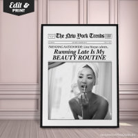 Personalized Newspaper Trendy Print Better Late 