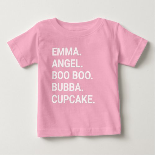 Personalized Nickname T_Shirt For Baby Kids Infant