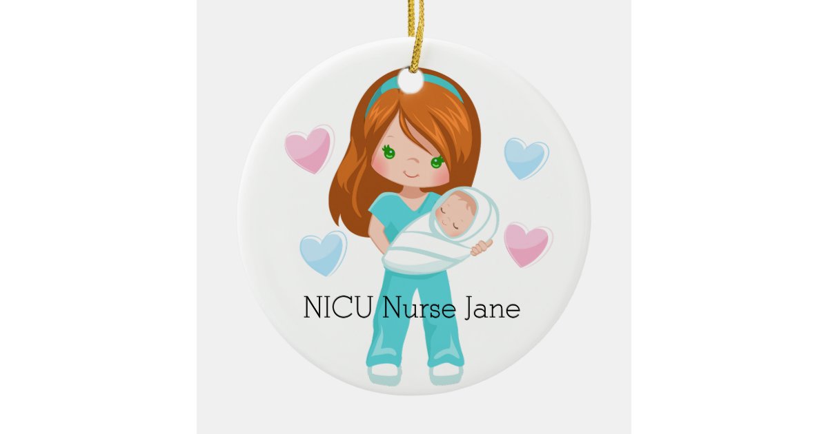 Nicu Nurse Christmas Ornament With FREE Velvet Pouch