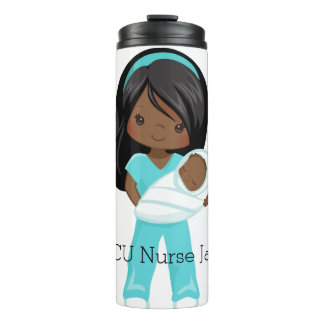 Personalized NICU Nurse Holding Baby Christmas Thermal Tumbler