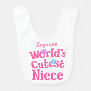 Personalized Niece Baby Girl Bib