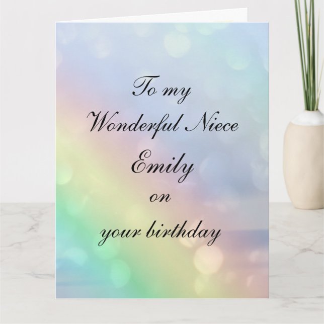 Personalized Niece Birthday Card (Front)