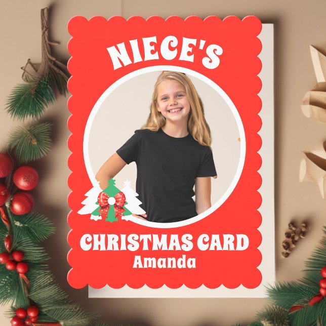Personalized Niece's Photo Christmas Holiday Card (Creator Uploaded)