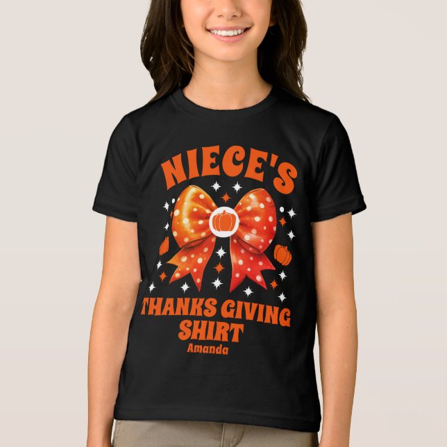 Personalized Niece's Thanksgiving Shirt (Front)