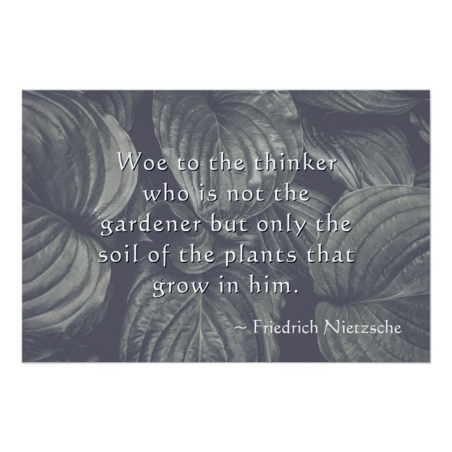 Personalized Nietzsche Hosta Leaves Poster (Front)