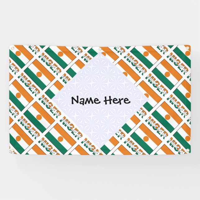 Personalized Niger Flag Tiled  Banner (Horizontal)