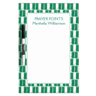 Personalized NIGERIA FLAG Dry Erase Board