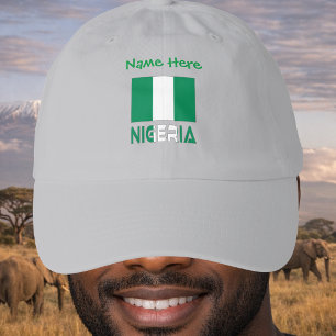 Personalized Nigeria Flag Hat