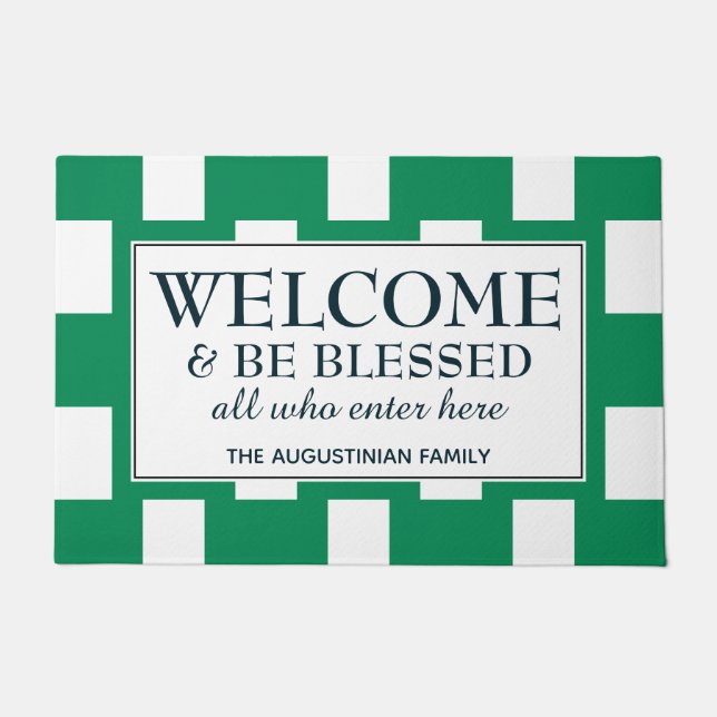 Personalized NIGERIA Welcome Doormat (Front)
