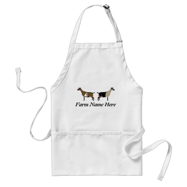 Personalized Nigerian Dwarf Dairy Goat Farm Adult Apron (Front)