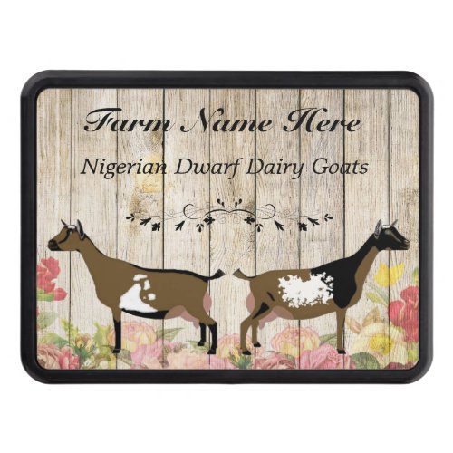 Personalized Nigerian Dwarf Dairy Goat Farm Hitch Cover