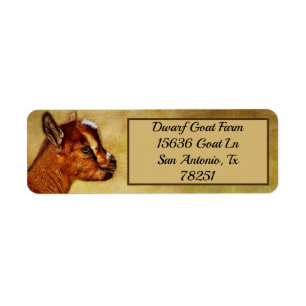 Personalized Nigerian Dwarf Dairy Goat Kid address Label