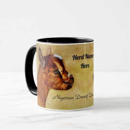 Personalized Nigerian Dwarf Dairy Goat Kid Mug