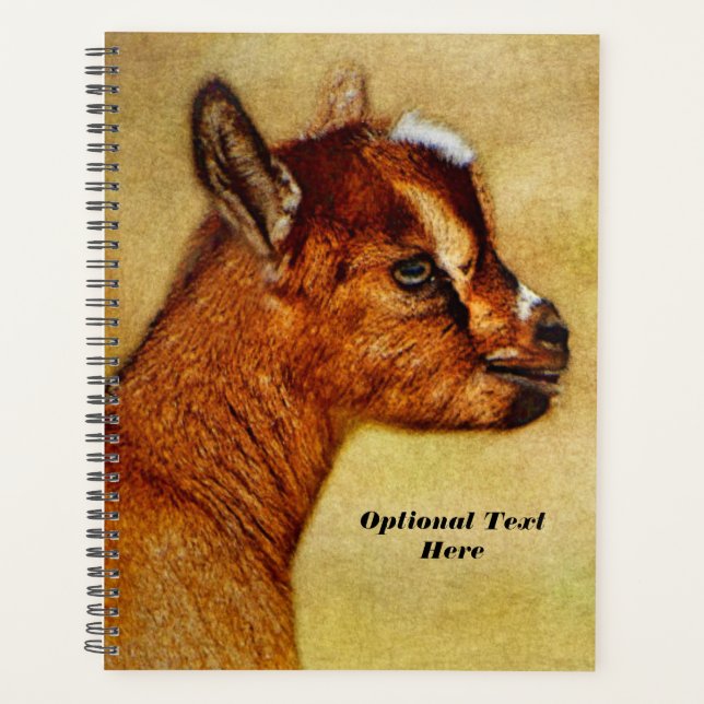 Personalized Nigerian Dwarf Dairy Goat Kid Planner (Front)