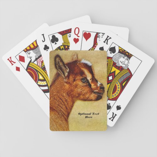 Personalized Nigerian Dwarf Dairy Goat Kid Poker Cards