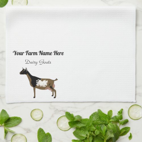 Personalized Nigerian Dwarf Dairy Goat Kitchen Towel