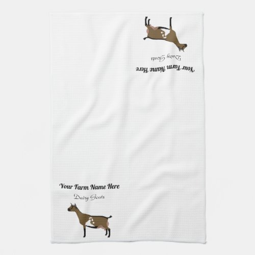 Personalized Nigerian Dwarf Dairy Goat Kitchen Towel