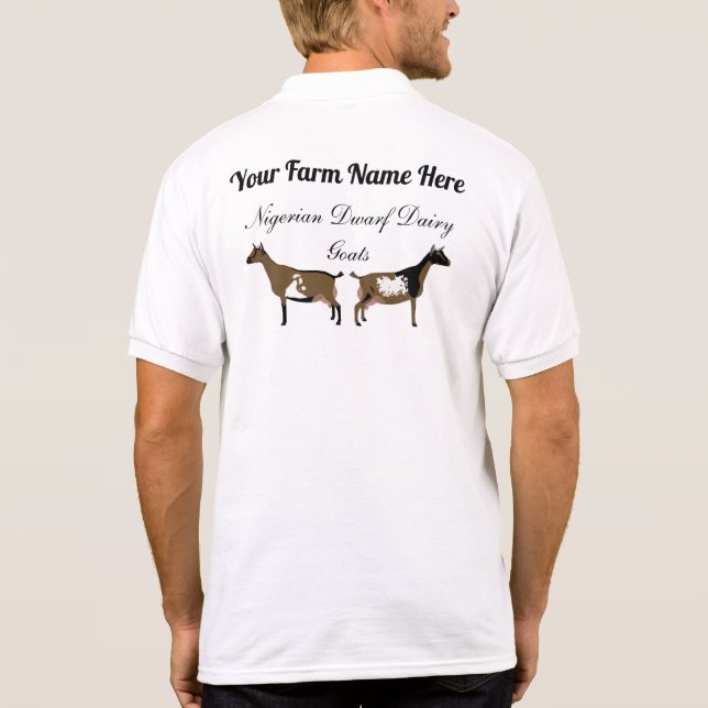 Personalized Nigerian Dwarf Dairy Goat Polo Shirt (Back)