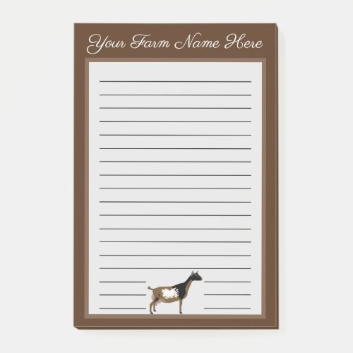 Personalized Nigerian Dwarf Dairy Goat Post_it Notes