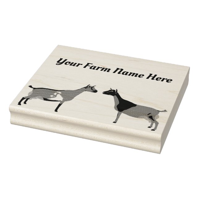 Personalized Nigerian Dwarf Dairy Goat Rubber Stamp (Stamp)