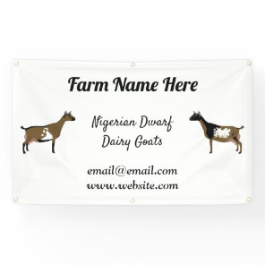 Personalized Nigerian Dwarf Dairy Goat Show Banner
