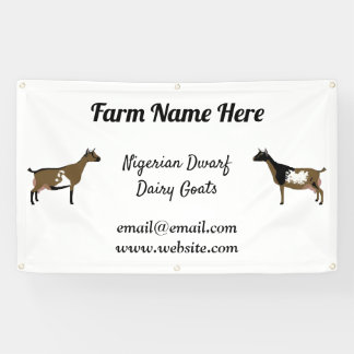 Personalized Nigerian Dwarf Dairy Goat Show Banner