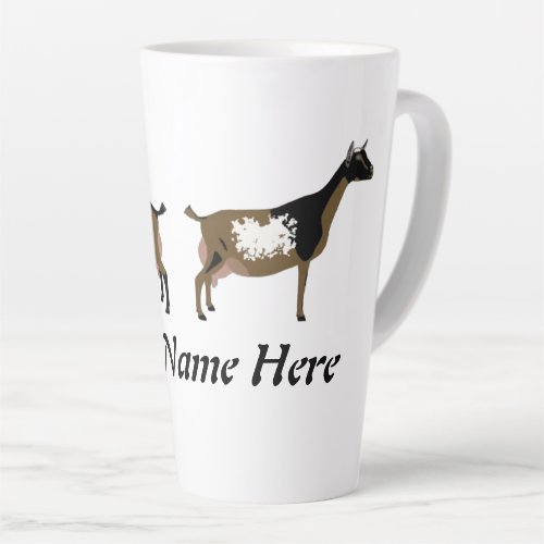 Personalized Nigerian Dwarf Dairy Goat Show Herd Latte Mug