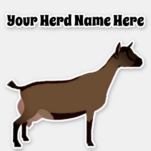 Personalized Nigerian Dwarf Dairy Goat Sticker