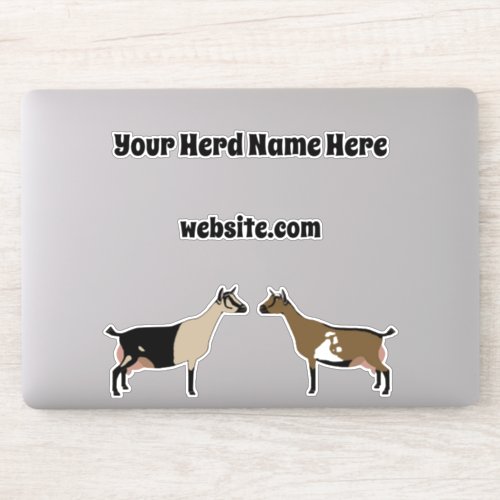 Personalized Nigerian Dwarf Dairy Goat Sticker