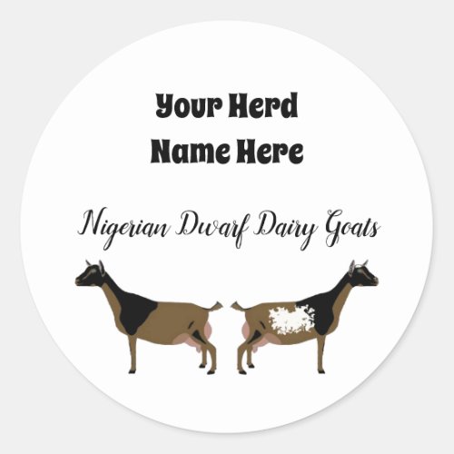 Personalized Nigerian Dwarf Dairy Goat Sticker