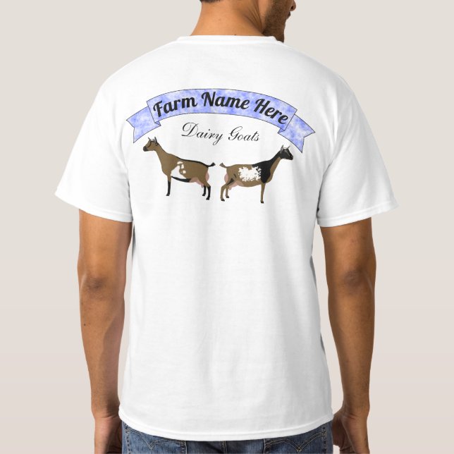 Personalized Nigerian Dwarf Dairy Goat T-Shirt (Back)