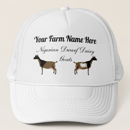 Personalized Nigerian Dwarf Dairy Goat Trucker Hat