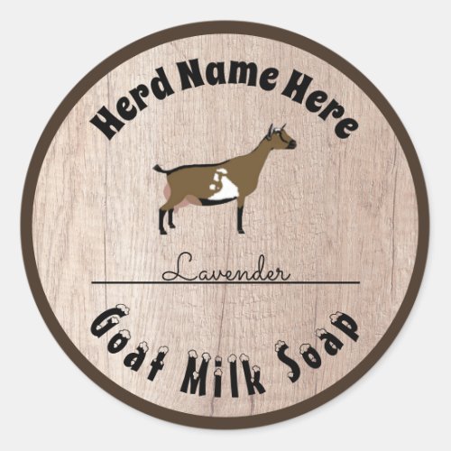 Personalized Nigerian Dwarf Goat Milk Soap Classic Round Sticker