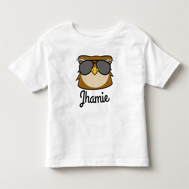 Personalized Night Owl Toddler T-shirt (Front)