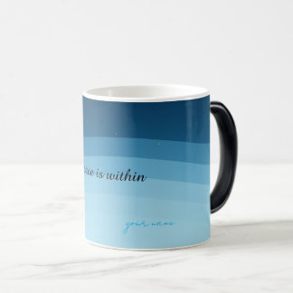 Personalized Night Sky Mug, Custom Name Ocean Wave Color Morph Mug