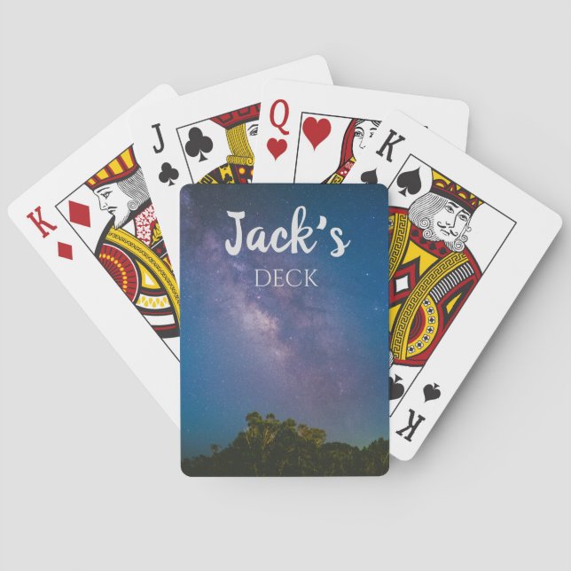 Personalized Night Sky Playing Cards (Back)