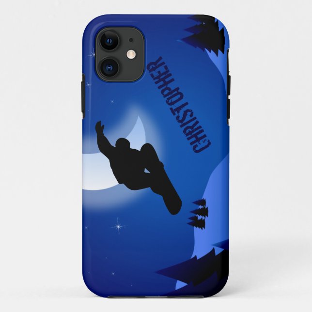Personalized Night Snowboard iPhone 5 Case (Back)