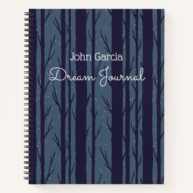 Personalized Night Woods Dream Journal (Front)