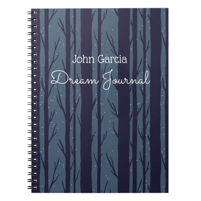 Personalized Night Woods Dream Journal (Front)