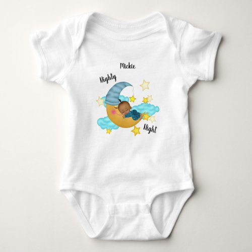 Personalized Nighty Night Baby Boy Baby Bodysuit