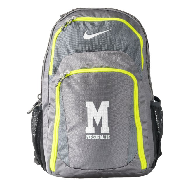 Personalized Nike backpack with custom monogram (Front)