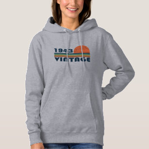 Personalized ninety vintage 90th birthday party hoodie